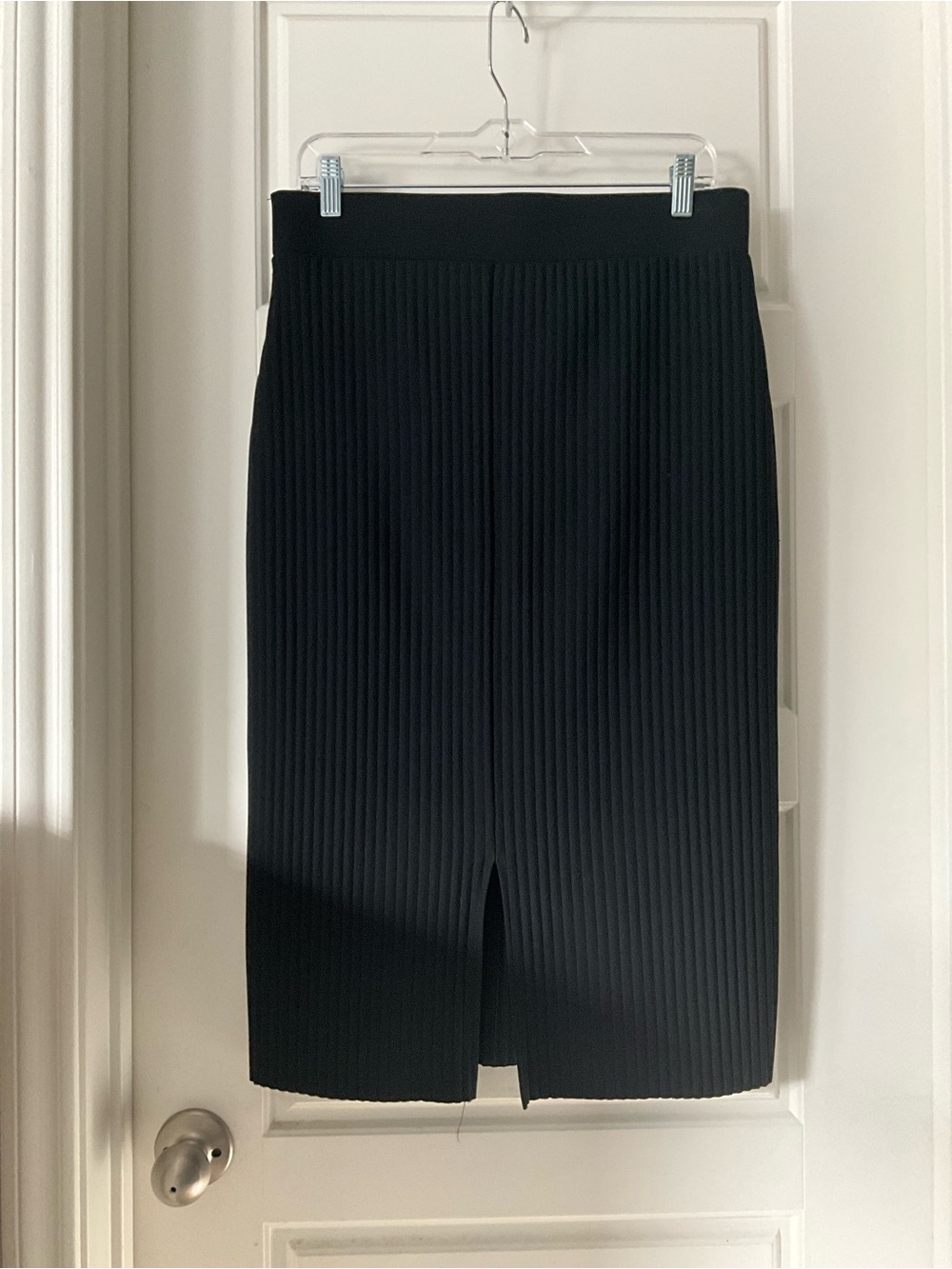 Marc New York Andrew Marc Black Pleated Midi Skirt Women Medium